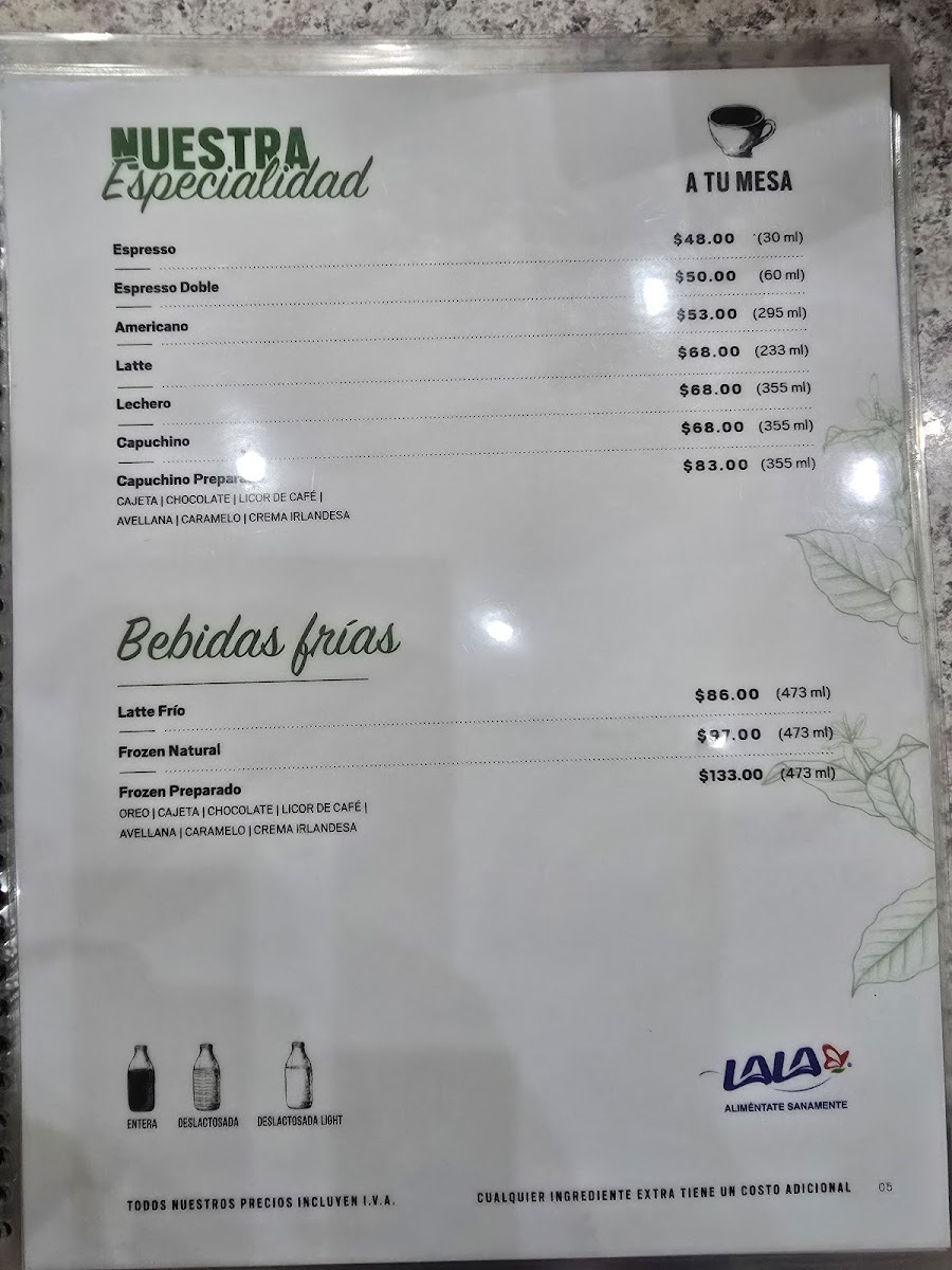Café Andrade Diverplaza Menu - Image 4
